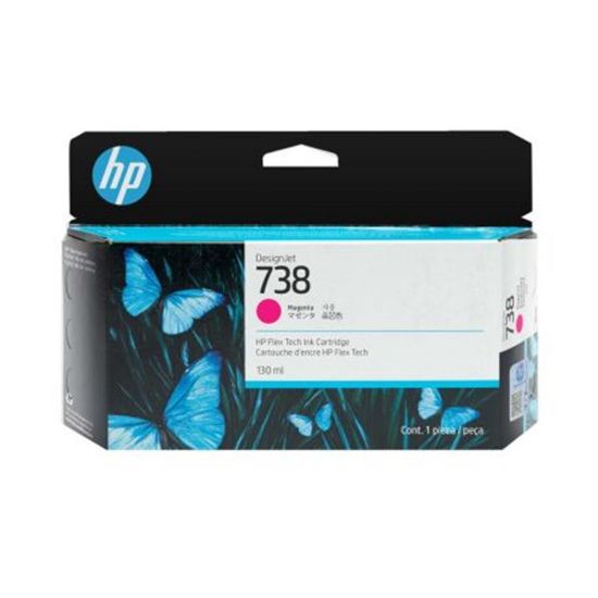 HP 738 Magenta Kırmızı 130ML Plotter Kartuşu 498N6A resmi