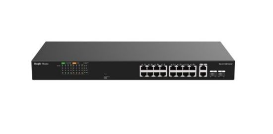 Ruijie-Reyee RG-ES118FGS-LP 16 Port POE+ 2 Port 10/100/1000 Mbps + 2 Port SFP 120W resmi