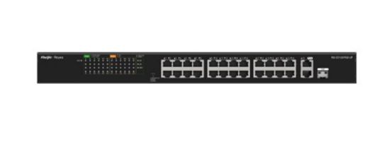 Ruijie-Reyee RG-ES126FGS-LP 24 Port Poe+ 10/100 Mbps + 2 Port 10/100/1000 Mbps Uplink + 1 Port SFP resmi