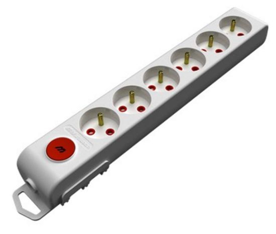 Mutlusan Rı-Tech 6lı 5mt Anahtarlı Upsli  Grup Priz  (001 175 640002 05 00) resmi