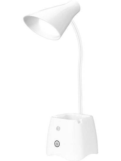 S-link SL-M9002 Usb Destekli Paslanmaz Çelik Beyaz Masa Üstü 12 SMD Ledli Okuma Lambası resmi