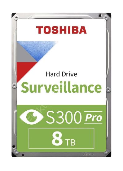 Toshiba 8TB MD10ADA800V S300Pro 7200RPM 512MB SATA3 180TB/Y 7/24 Güvenlik Disk resmi