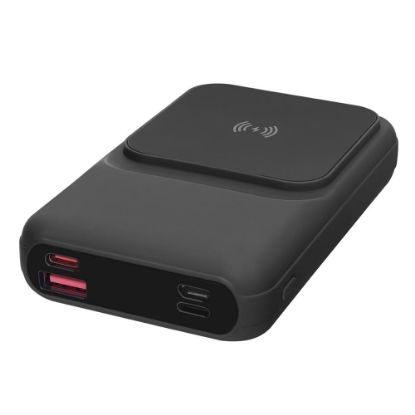 S-link P135 10000mAh 15W Magsafe Dahili Kablo Siyah Gizli LED Taşınabilir Pil Şarj Cihazı Power resmi