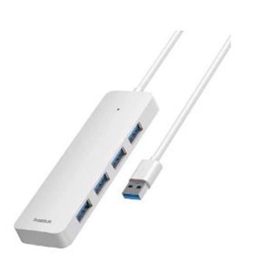 Baseus UltraJoy 4-Port HUB 100cm- Beyaz (B0005280B211-01) resmi