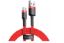 Baseus Cafule 3A Type-C 1m Kablo Kırmızı/Siyah (CATKLF-G91) resmi