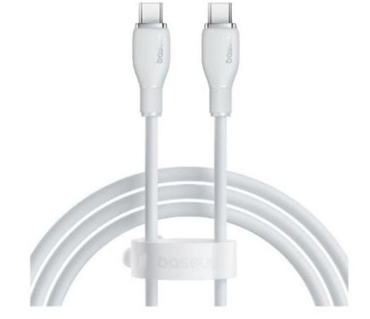 Baseus Pudding C to C 100W Kablo 1.2m Beyaz (P10355702221-00) resmi