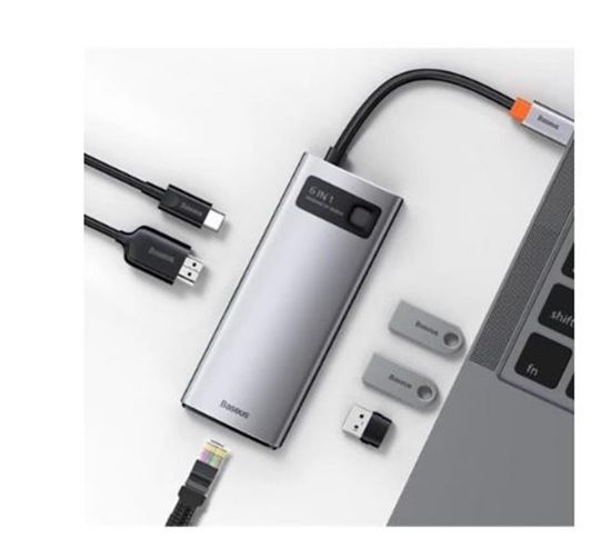 Baseus Flite Series 6in1 Type-C Hub Gri (B00052807813-00) resmi