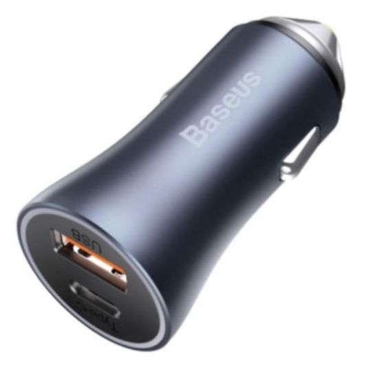 Baseus Golden Pro 40W Araç Şarj Aleti C to A Gri (CCJD-0G) resmi