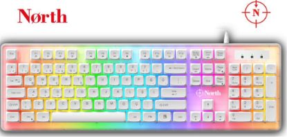 North Paladin Mekanik Hisli Türkçe RGB Beyaz Premium Gaming Klavye resmi