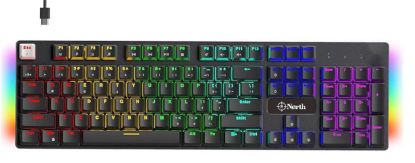 North Shield Blue Switch Türkçe Q RGB Mekanik Gaming Klavye  resmi