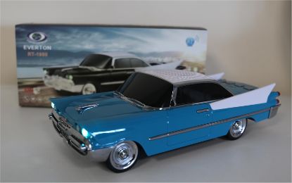 EVERTON RT-1950 Turkuaz Arabalı  Bluetooth Fm/Usb/Tf/Aux Şarjlı Nostaljik Radyo resmi