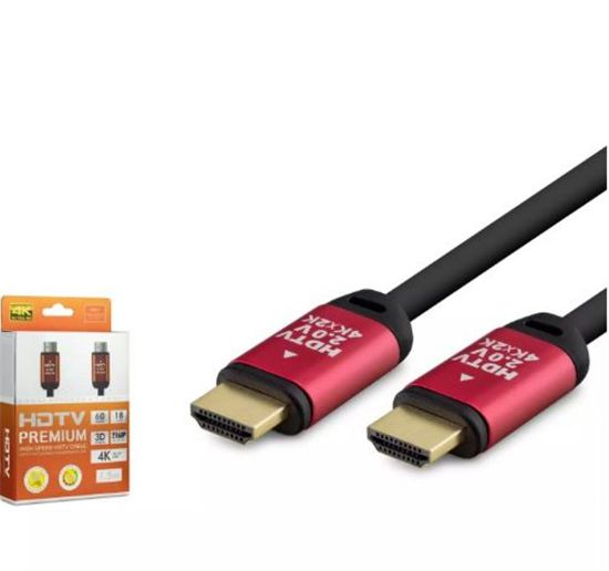 HADRON HDX2037 HDMI (M) TO HDMI (M) KABLO PVC 4K 1.5M SİYAH resmi