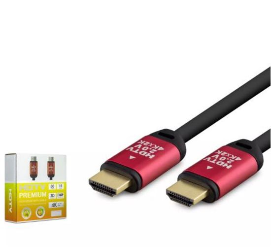 HADRON HDX2035 HDMI (M) TO HDMI (M) KABLO PVC 4K 10M SİYAH resmi
