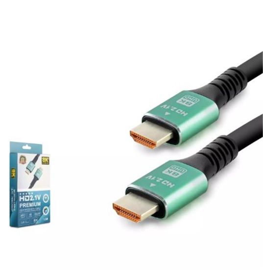 HADRON HDX2044 HDMI (M) T0 HDMI (M) KABLO PVC 8K 60HZ 2.1V 1.5M SİYAH resmi