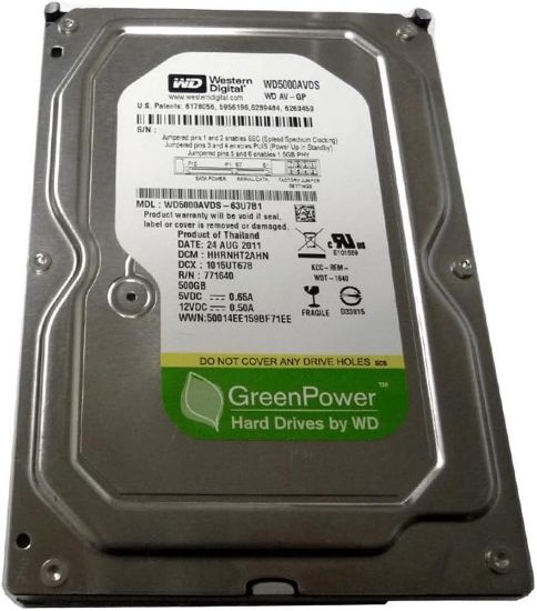 Wd 500Gb WD5000AVDS SATA 3.0 5400 3.5" RPM Hard Disk resmi
