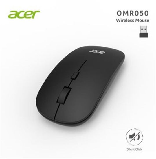 Acer Omr050 Siyah Kablosuz Sessiz Tuşlu  Mouse 1000-1200-1600 DPI  resmi