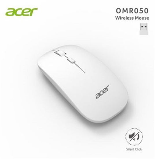 Acer Omr050 Beyaz Kablosuz Sessiz Tuşlu  Mouse 1000-1200-1600 DPI  resmi