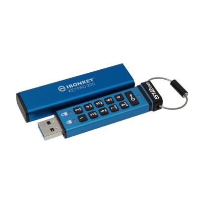 Kingston IKKP200/512GB 512GB IronKey Keypad 200, FIPS 140-3 Lvl 3 (Pending) Flash Bellek resmi