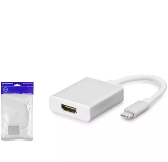 HADRON HDX7760 TYPE-C (M) TO HDMI (F) ADAPTÖR BEYAZ resmi