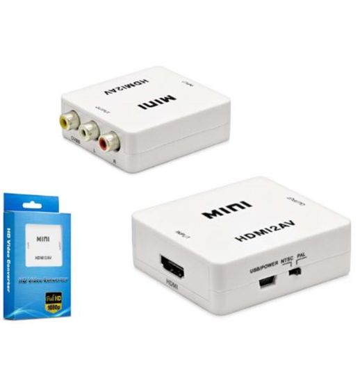 HADRON HDX1281 HD VIDEO CONVERTOR HDMI (IN) TO AV (OUT) BEYAZ resmi