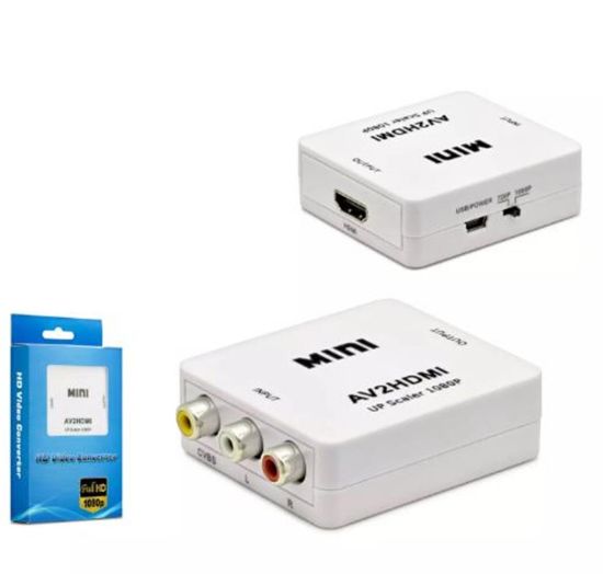 HADRON HDX1282 HD VIDEO CONVERTOR AV (IN) TO HDMI (OUT) BEYAZ resmi