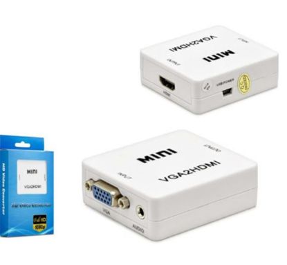 HADRON HDX1283 HD VIDEO CONVERTOR VGA (IN) TO HDMI (OUT) BEYAZ resmi