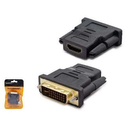 HADRON HDX1260 DVI (M) TO HDMI (F) ADAPTÖR 24+5 SİYAH resmi