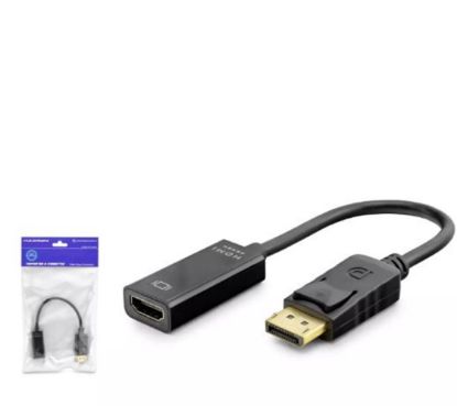 HADRON HDX7823 DISPLAY (M) TO HDMI (F) ADAPTÖR 4K 30HZ SİYAH resmi
