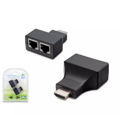 HADRON HDX1298 30M HDMI EXTENDER BY CAT5/6 SİYAH resmi