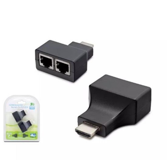 HADRON HDX1298 30M HDMI EXTENDER BY CAT5/6 SİYAH resmi