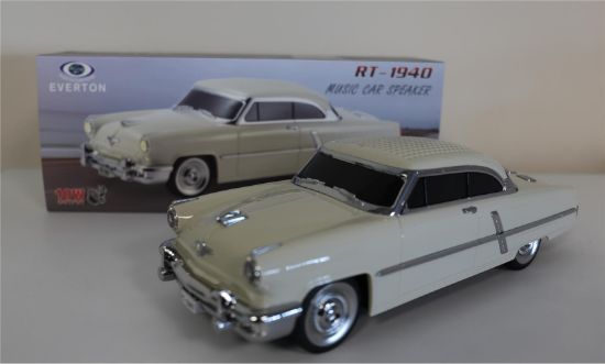 EVERTON RT-1940 Bej Arabalı  Bluetooth Fm/Usb/Tf/Aux Şarjlı Nostaljik Radyo resmi