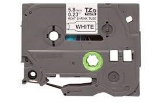 Brother P-Touch HSE-231 12 mm Beyaz Üzerıne Sıyah  Isı ile Daralan Laminasyonlu Etiket resmi