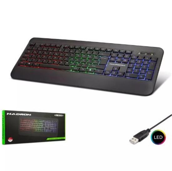 HADRON HDX2607 LEDLİ KABLOLU Q KLAVYE resmi