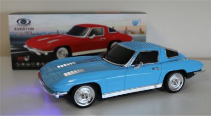 EVERTON RT-1956 Mavi (Blue) Arabalı  Bluetooth Fm/Usb/Tf/Aux Şarjlı Nostaljik Radyo resmi