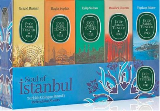 Eyüp Sabri Tuncer 16ml Silindir Cam Şişe Kolonya 5li Set Soul of İstanbul resmi