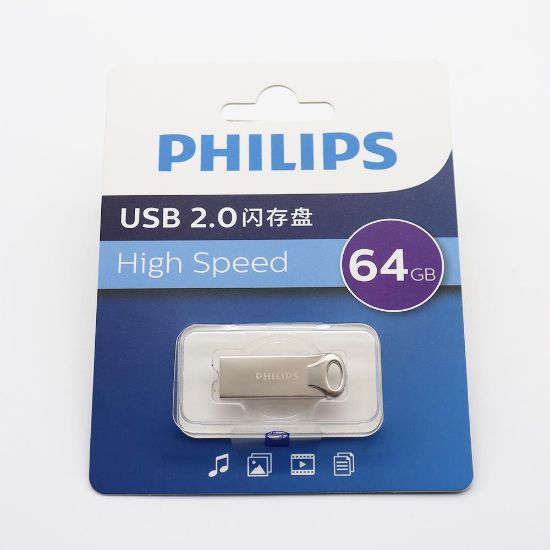 Philips 64GB USB 2.0 Metal Flash Bellek resmi