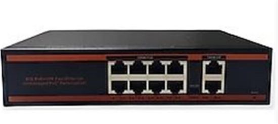Nova HIF0820GBL-C 8 Port Poe+ 10/100 Mbps 2 Port 10/100/1000 Mbps Uplink Switch resmi