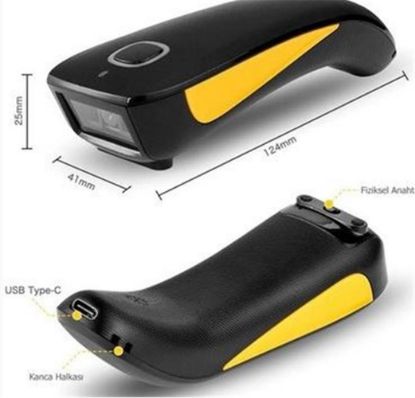 Tiger Perkon BS92 2D Karekod Bluetooth+2.4 Ghz Kablosuz Barkod Okuyucu  resmi
