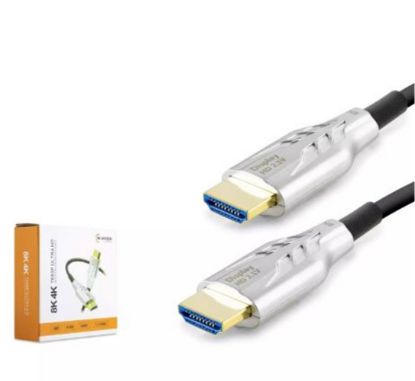 HADRON HDX2052 HDMI KABLO PVC 8K 60HZ 2.1V OPTIC OD8.0 100M SİYAH resmi
