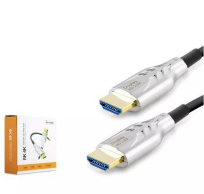 HADRON HDX2049 HDMI KABLO PVC 8K 60HZ 2.1V OPTIC OD8.0 20M SİYAH resmi