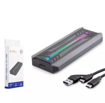 HADRON HDX1775 SSD KUTU TYPE-C3.1 + USB3.0 NVME M2 CHIP RTL9210 SİYAH resmi