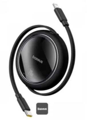 Baseus P10364501111-00 Free2Pull Makaralı Şarj Kablosu USB-C-Lightning 20W 1m resmi