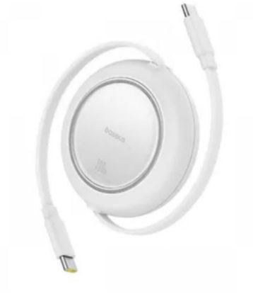 Baseus P10364500213-01 100W 1,5m ree2 Pull Mini Kablolu USB-C Şarj Kablosu Beyaz resmi