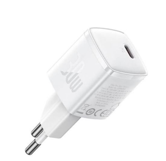 Baseus CCXF000302 30W USB-C Beyaz Şarj Adaptörü resmi