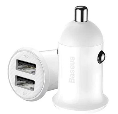 BASEUS CCALLP-02 Grain Pro Araç İçi Şarj Cihazı Beyaz resmi