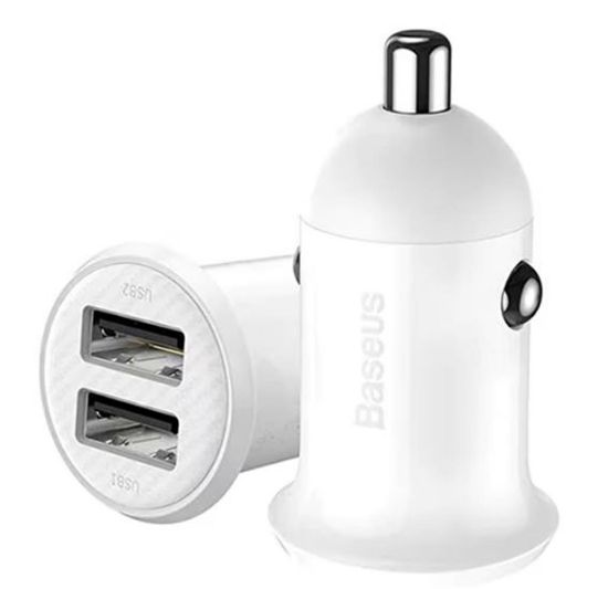 BASEUS CCALLP-02 Grain Pro Araç İçi Şarj Cihazı Beyaz resmi