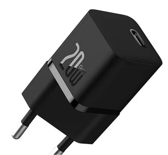 Baseus CCGN050101 GaN5 Series 20W PD Ultra Hızlı Type-C Şarj Aleti Mini Adaptör resmi