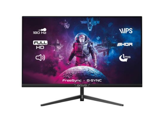 Onvo 32" OV32MNT301GQ 32 Fast IPS 180 HZ 1ms 2K QHD Freesync - Multimedya G Sync Pivot Oyun Monitörü resmi