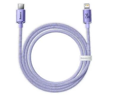 Baseus Crystal C to Lgt 20W 1.2 Kablo Mor (CAJY000205) resmi