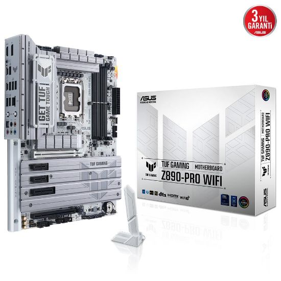 Asus Tuf Gaming Z890-PRO WIFI Intel LGA1851 Z890 DDR5 9066+MHz(OC) ATX Gaming (Oyuncu) Anakart resmi
